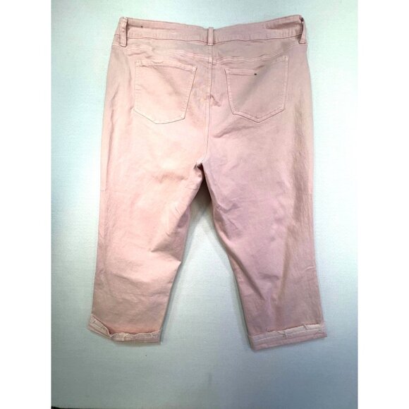 Hydraulic Womens Nolita Slim Straight Crop Jeans 18W Cotton/Spandex Pink - Picture 10 of 12